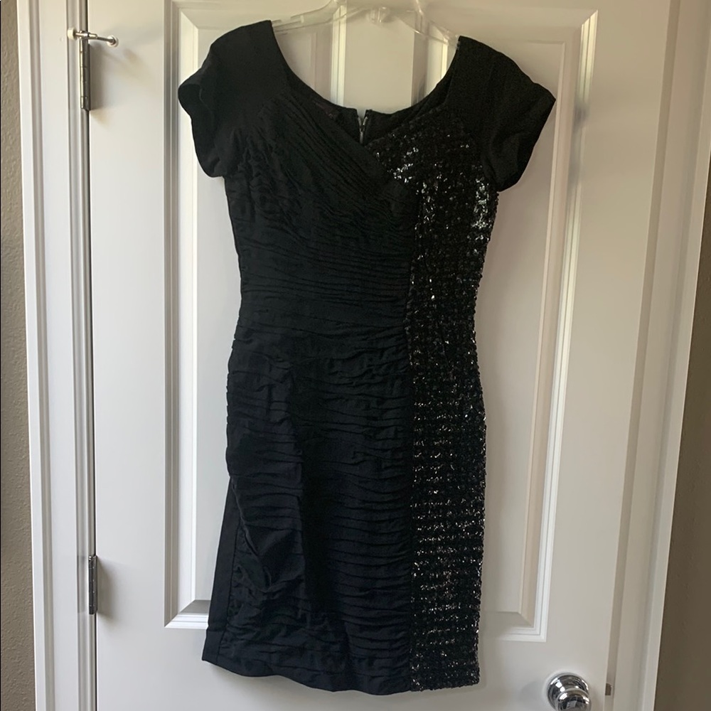 1950’s Vintage Black Sequin Cocktail Dress